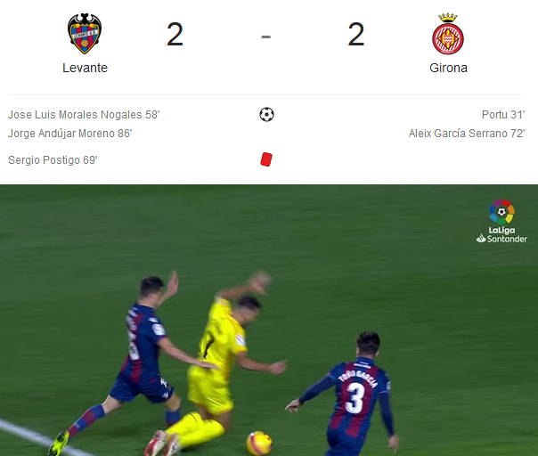 Liga Spanyol 2018/2019, Levante Vs Girona 2-2